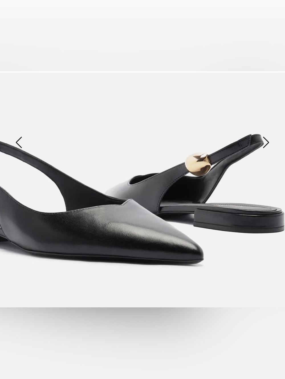 Arezzo Farrah Ballet Leather Flat in Black women size 8 gently used - Picture 5 of 16